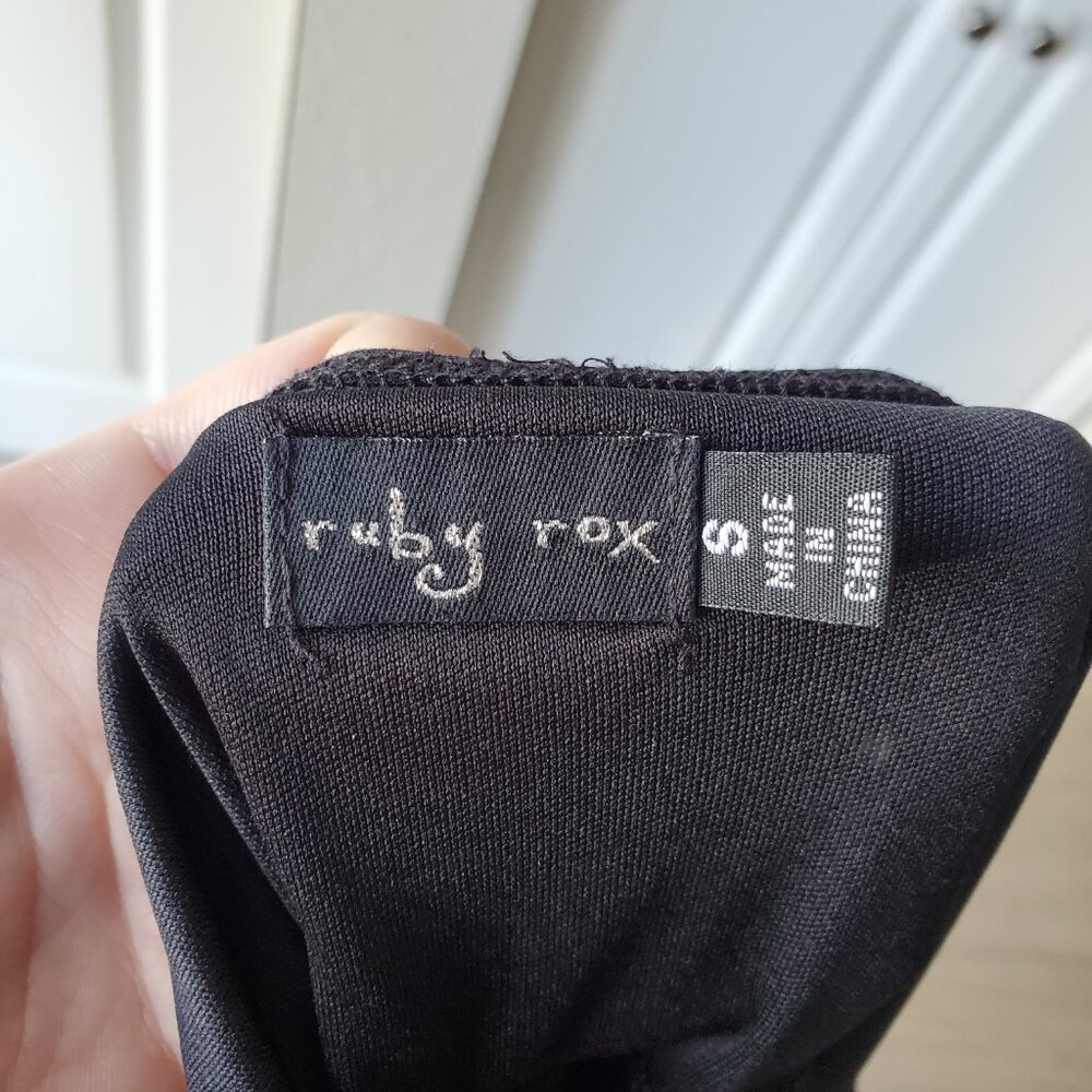 Ruby Rox Size Small Black Y2k Mini Halter Dress - image 4